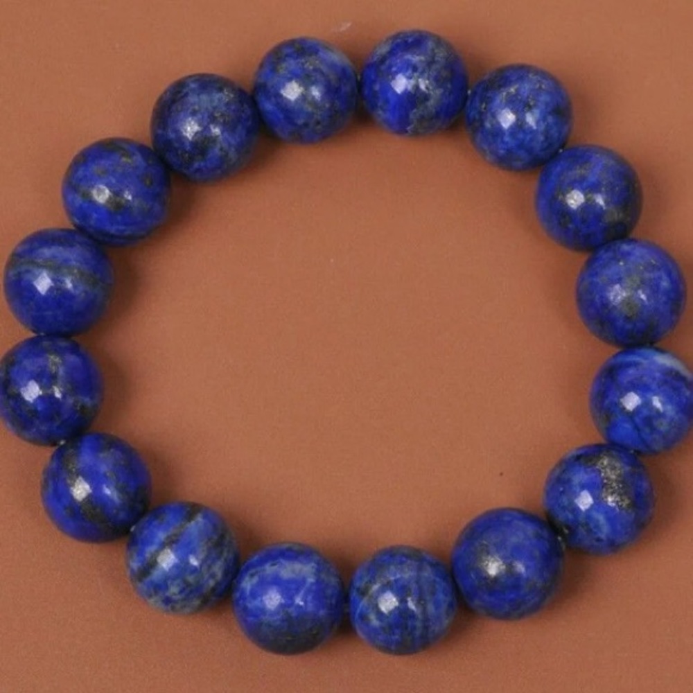 Natural Lapis Lazuli Beaded Bracelet 7..5” 8mm gemstones